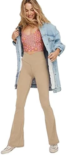 NOUVEAU RICHE Ausgestellte Yoga-Leggings – Flared Leggings Damen mit V-Bund, High Waist Bootcut Yogahose, 9 Farben, XS–2XL – Pamelo VFit
