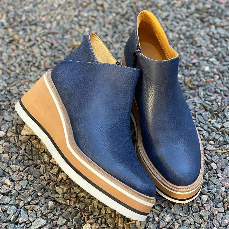 NOUVEAU RICHE Damen Urban Booties Stilvoll Komfortabel Passform Schuhe Blau