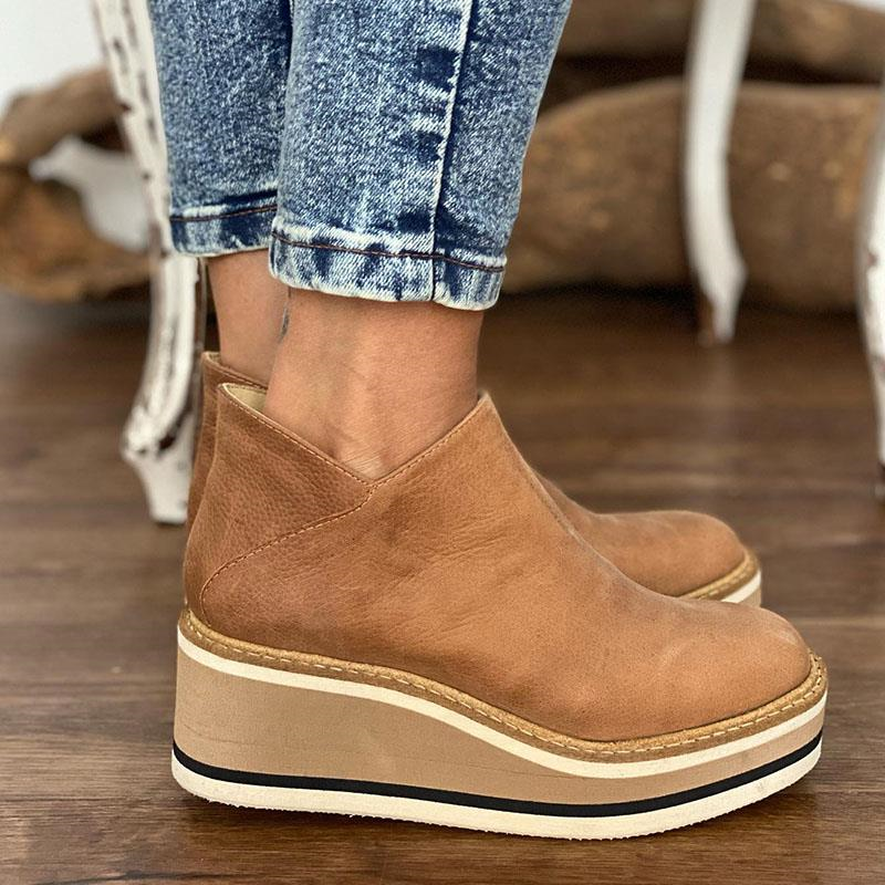 NOUVEAU RICHE Damen Urban Booties Stilvoll Komfortabel Passform Schuhe Braun