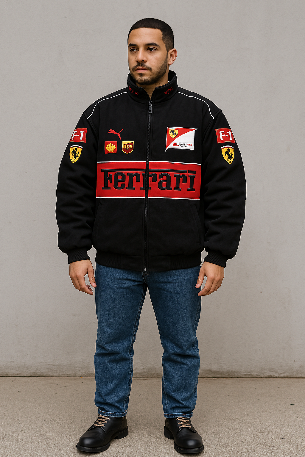 NOUVEAU RICHE Herrenjacken im Vintage Ferrari Rennstil im zeitlosen Design