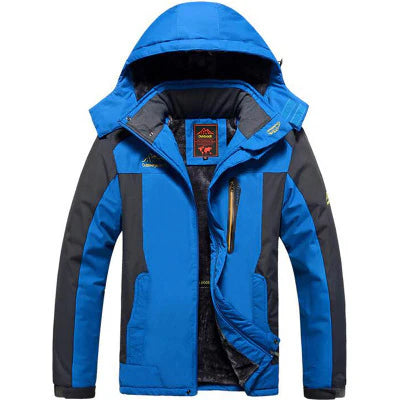 NOUVEAU RICHE Damen Skijacke – Funktionale Schneejacke mit Kapuze für den Winter Blau