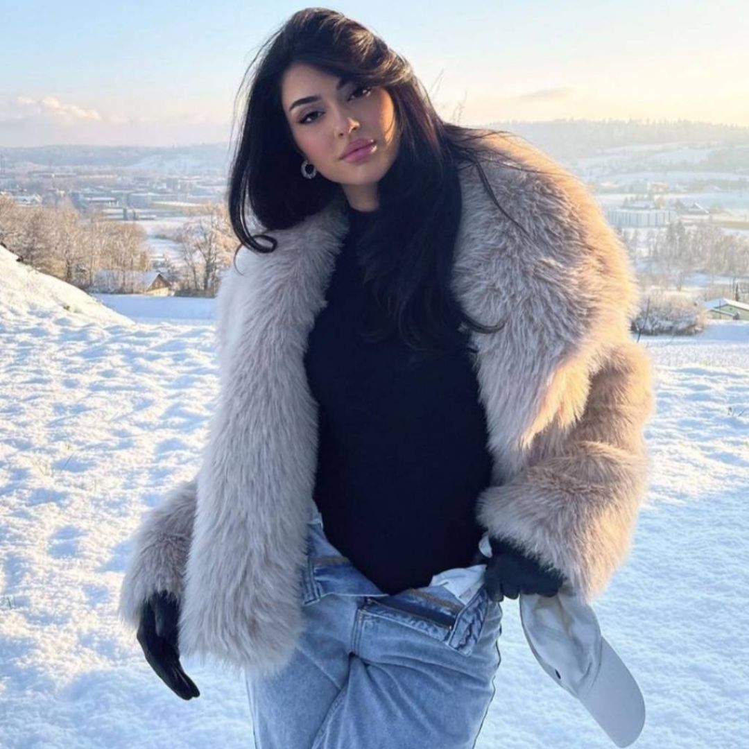 NOUVEAU RICHE Plüsch-Wintermantel aus Kunstfell Warm Kuschelig Weich