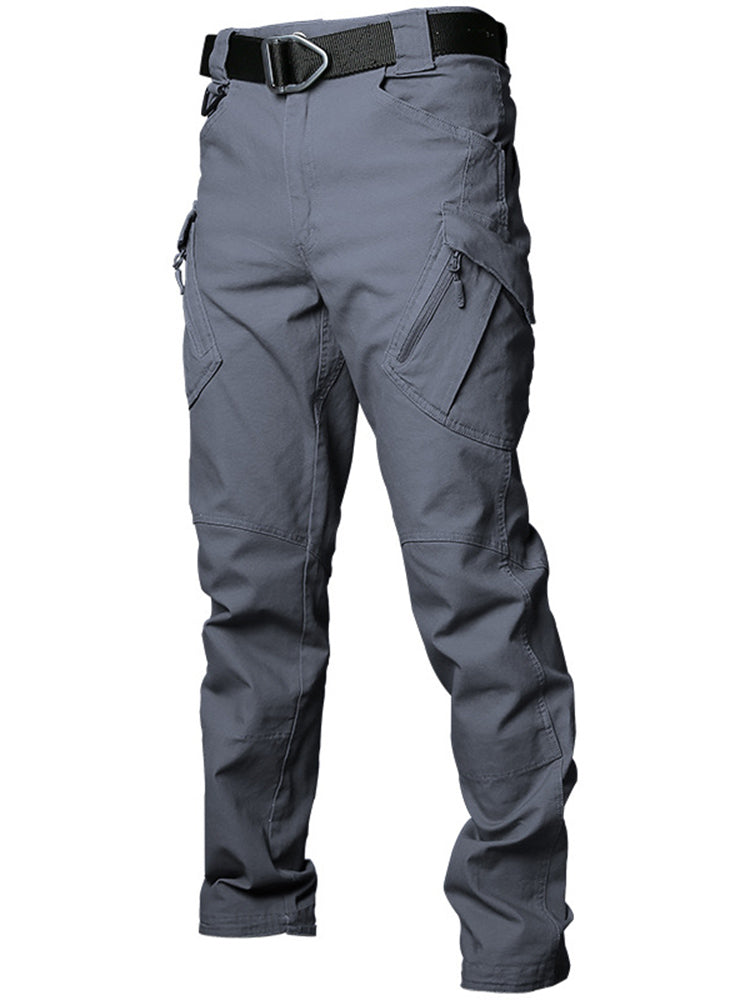 NOUVEAU RICHE Multitaschen Outdoor Gerade Bein Taktische Hose Slim Fit Aus 97 Prozent Baumwolle Mit Stretch Und Atmungsaktivem Stoff Für Herren Grau