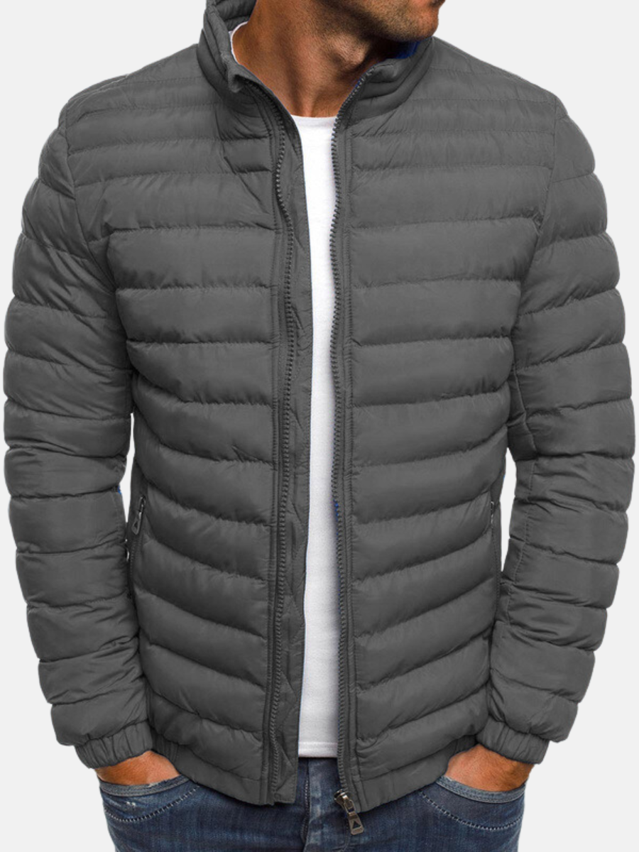 NOUVEAU RICHE Stylische Steppjacke für Herren – Leichte, warme und modische Outdoor-Jacke für den Herbst und Winter Grau
