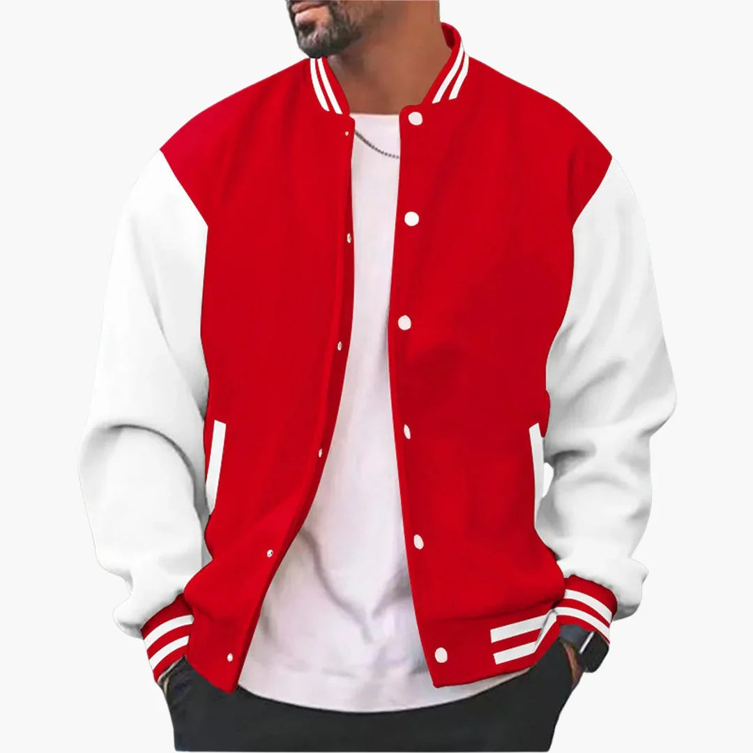 NOUVEAU RICHE Bomberjacke Herren Übergangsjacke Für Frühling Und Sommer Rot