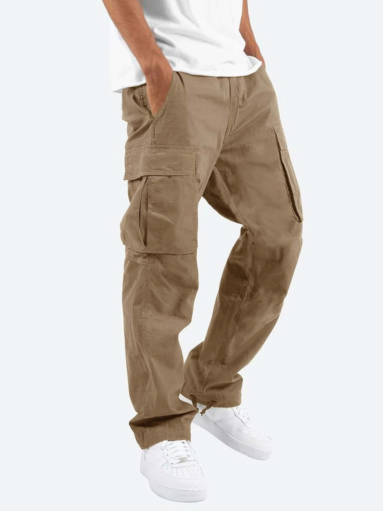 NOUVEAU RICHE Cargo Hose Alltagskomfort Weiches Material Bequem Für Herren Braun