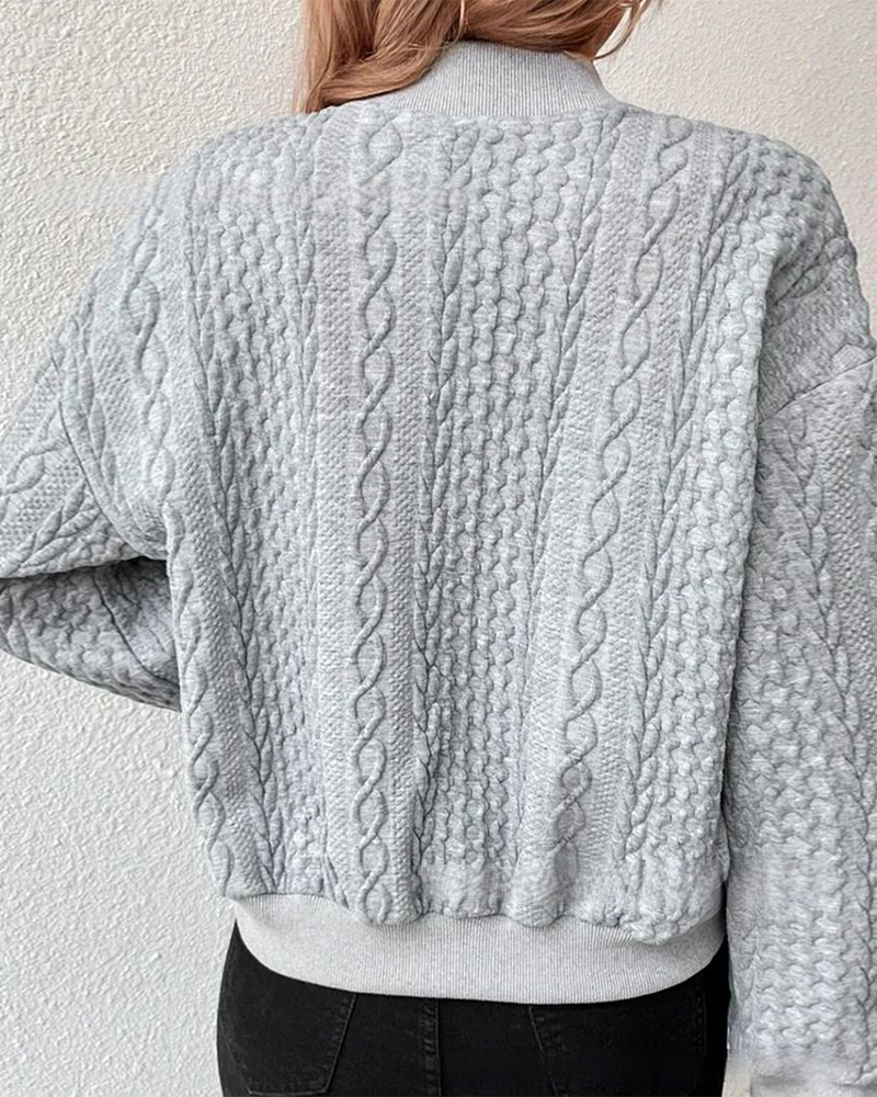 NOUVEAU RICHE Gemütliche gemusterte Strickjacke – Damen Cardigan mit Muster & Druckknöpfen, atmungsaktiv, S–3XL – Isana