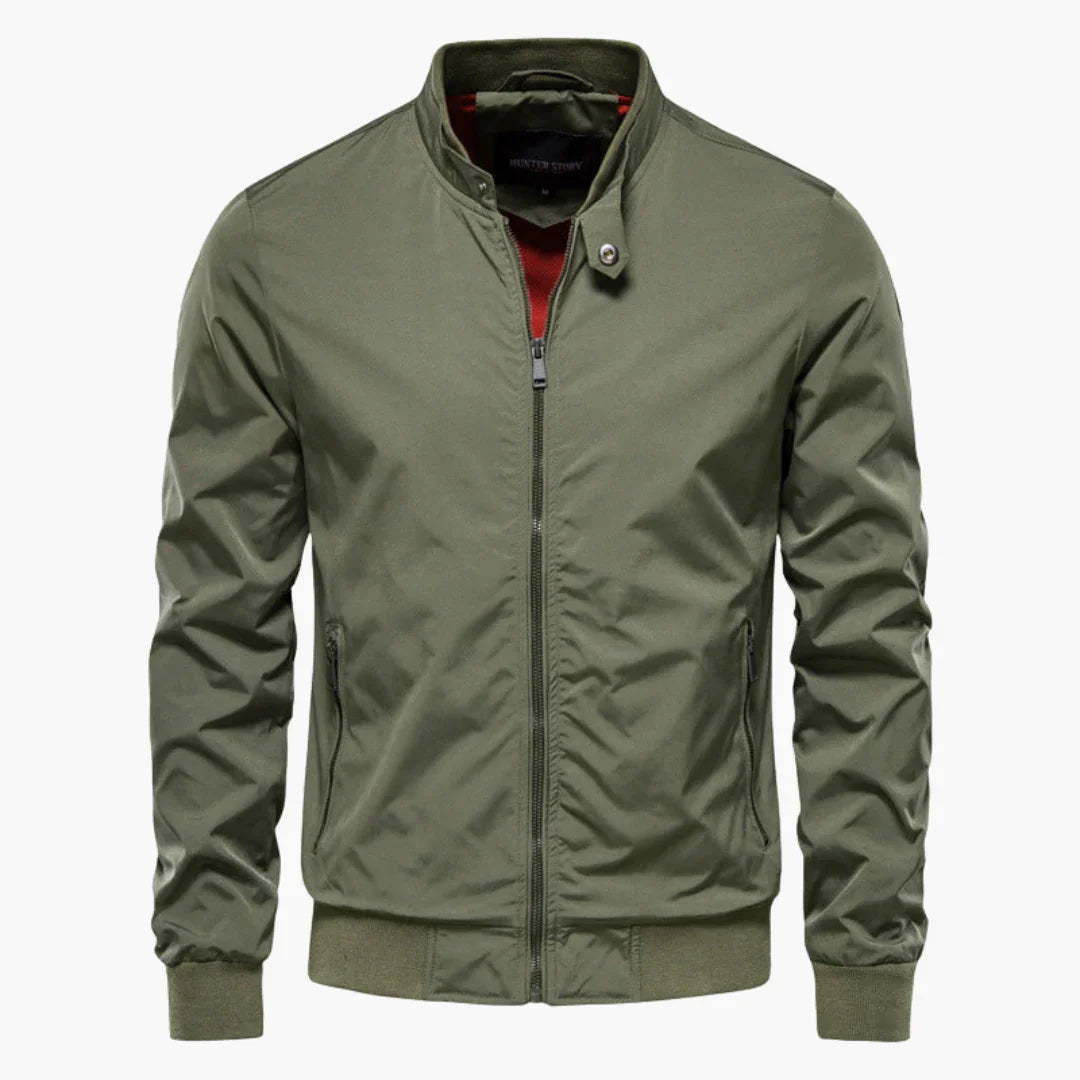NOUVEAU RICHE Freizeitjacke Leicht Herren Alltagsjacke Mit Struktur Grün