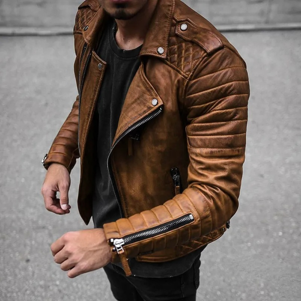 NOUVEAU RICHE Herren Kombination Aus Komfort Und Eleganz Exklusive Jacke Braun
