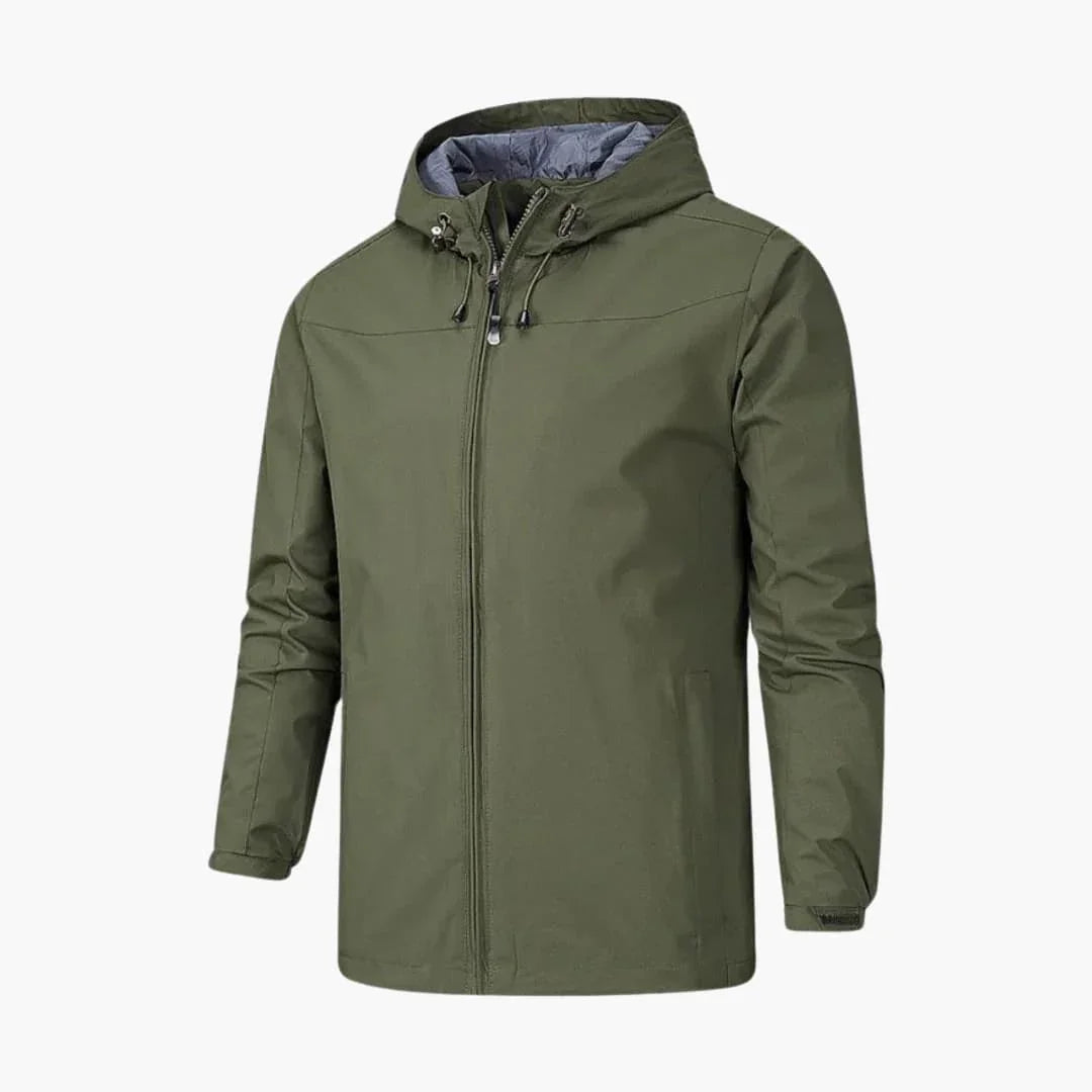 NOUVEAU RICHE Übergangsjacke Herren Wasserabweisend Schlanker Schnitt Grün