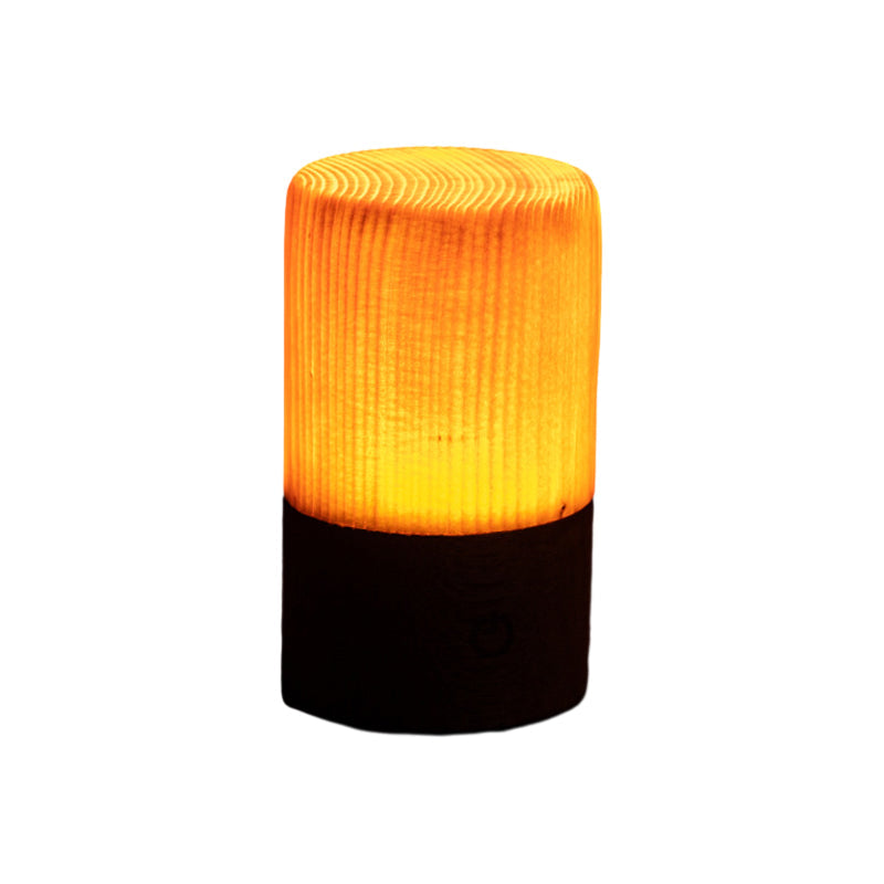 NOUVEAU RICHE Stilvolle LED-Tischlampe – Kabellose Akku Nachttischlampe in Holzoptik, Touch-Dimmbar, 3 Formen – WoodGlow