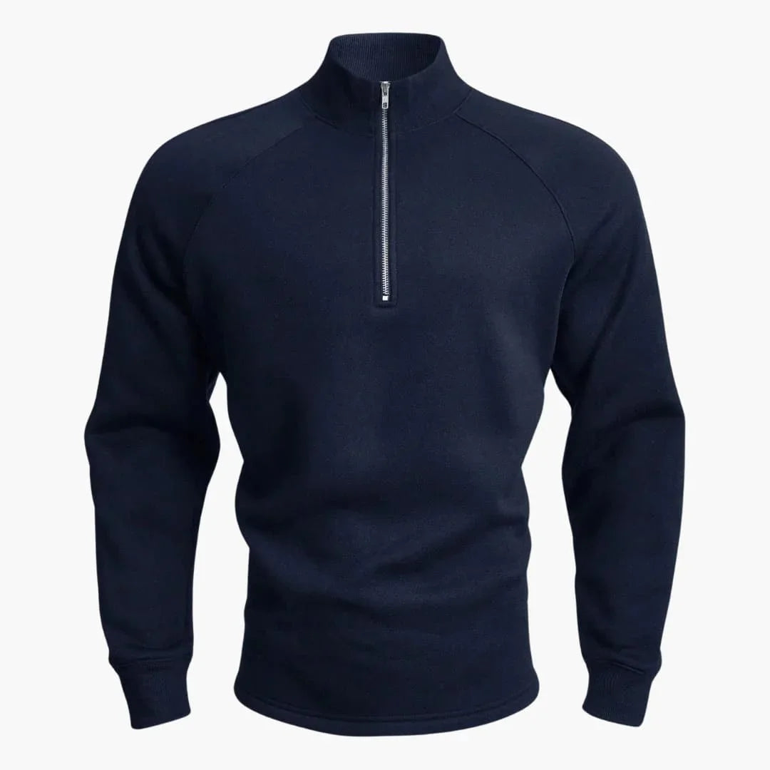 NOUVEAU RICHE Herren Strickpullover Halbreißverschluss Alltagslook