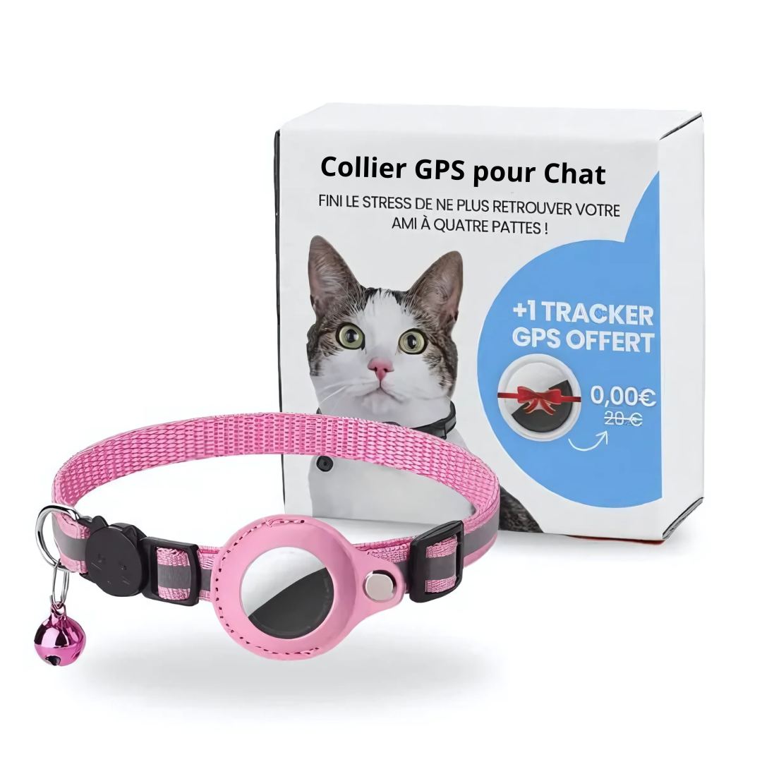 NOUVEAU RICHE Gps-Halsband Für Katzen Mit Live-Tracking Und Sicherheit Rosa