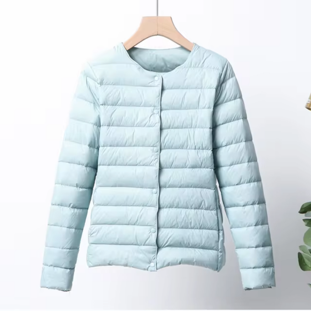 NOUVEAU RICHE Leichte Daunenjacke für Damen - Warm, ultradünn und modisch Blau