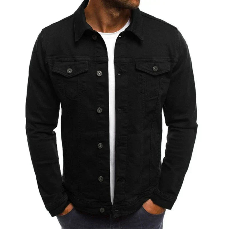 NOUVEAU RICHE Button Down Jacke Für Herren Fronttaschen Alltagstauglich Schwarz