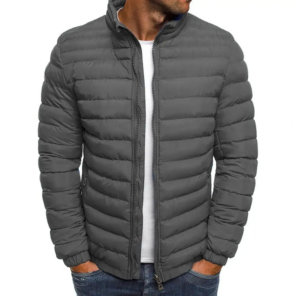 NOUVEAU RICHE Pufferjacke Herren Winter Daunengefüttert Wärme Stil Grau