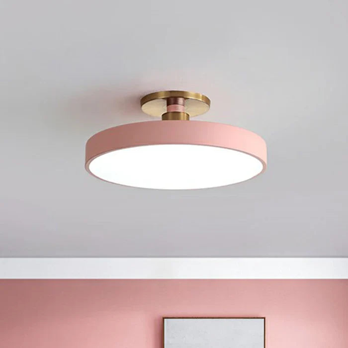 NOUVEAU RICHE LED-Deckenleuchte im nordischen Stil – Runde Deckenlampe für Schlafzimmer & Kinderzimmer, 30, 40 oder 49 cm, 6 Farben – NordicaGlow Rosa