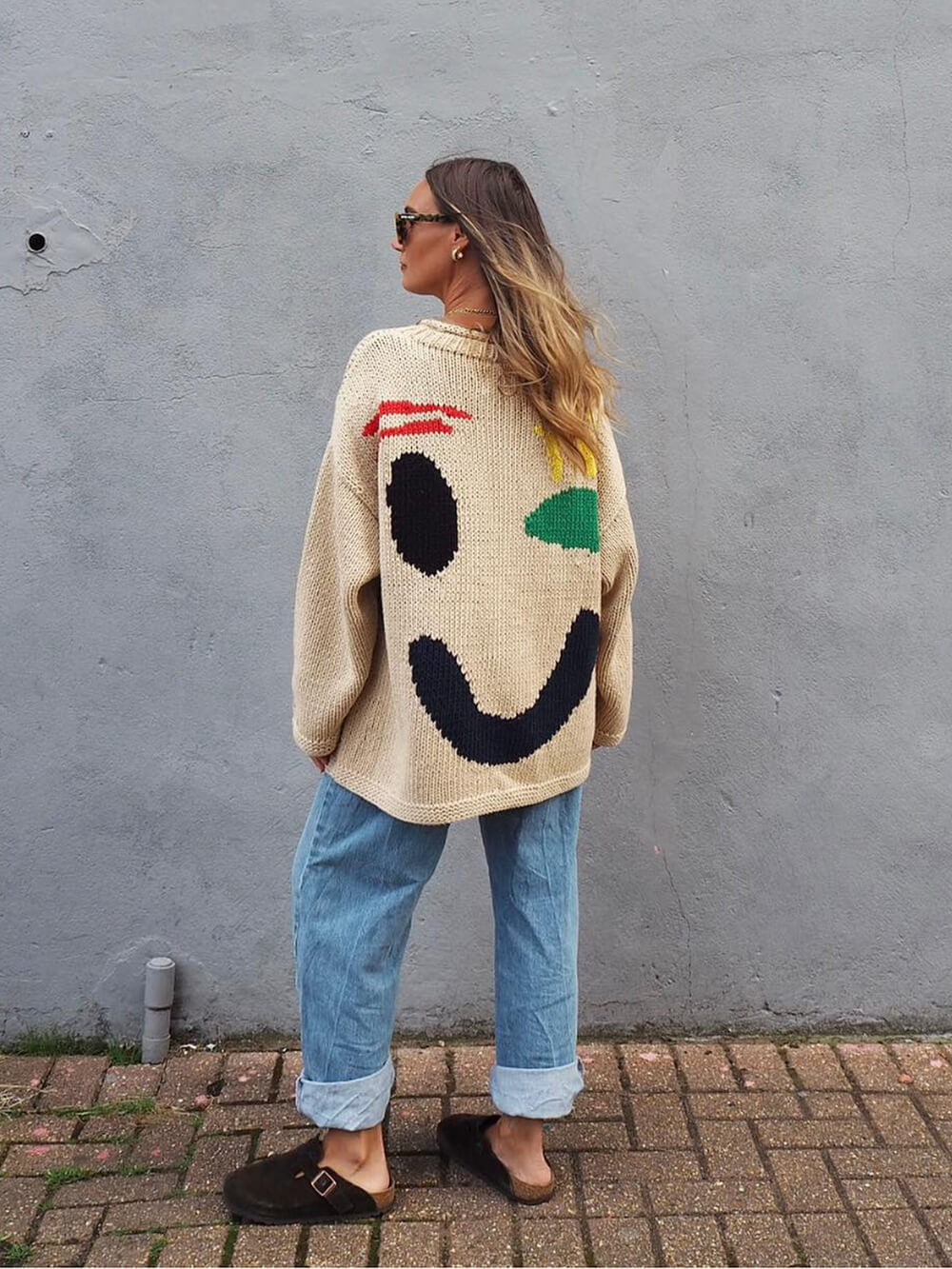 NOUVEAU RICHE Happy Sunday Feel Good Strickpullover für gemütlichen Komfort