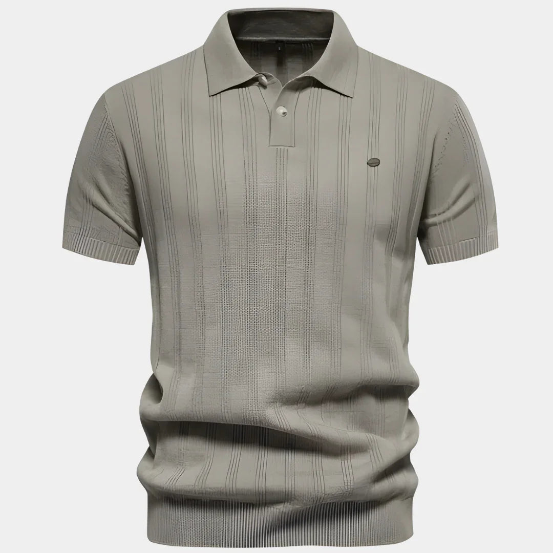 NOUVEAU RICHE Polohemd Slim Fit Herren Atmungsaktives Material Vielseitig Khaki