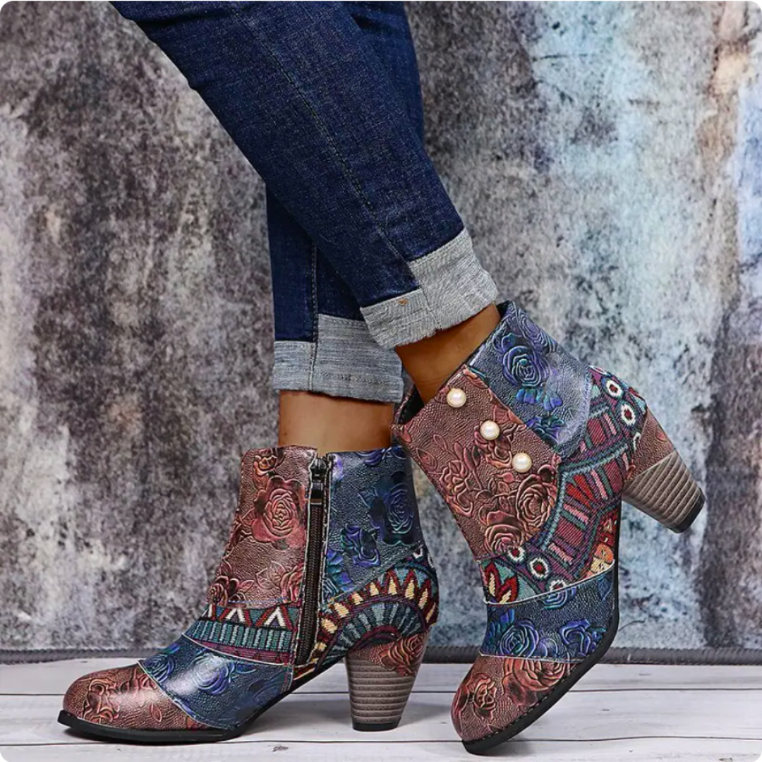 NOUVEAU RICHE Damen Wasserdichte Retro Stiefel Mit Stil Regentage Eleganz Grau