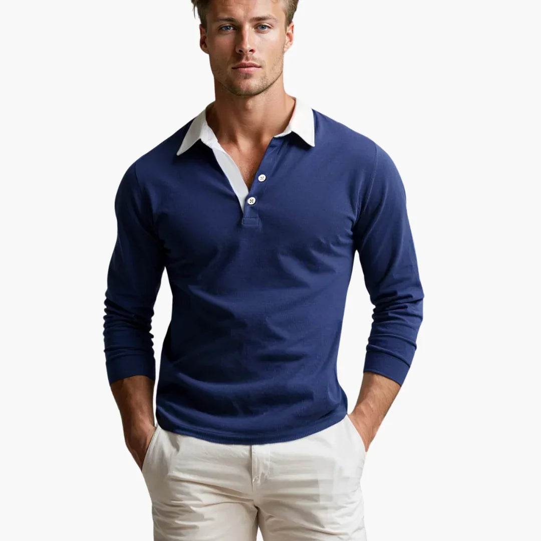 NOUVEAU RICHE Polohemd Herren Baumwolle Vielseitig Alltags und Business