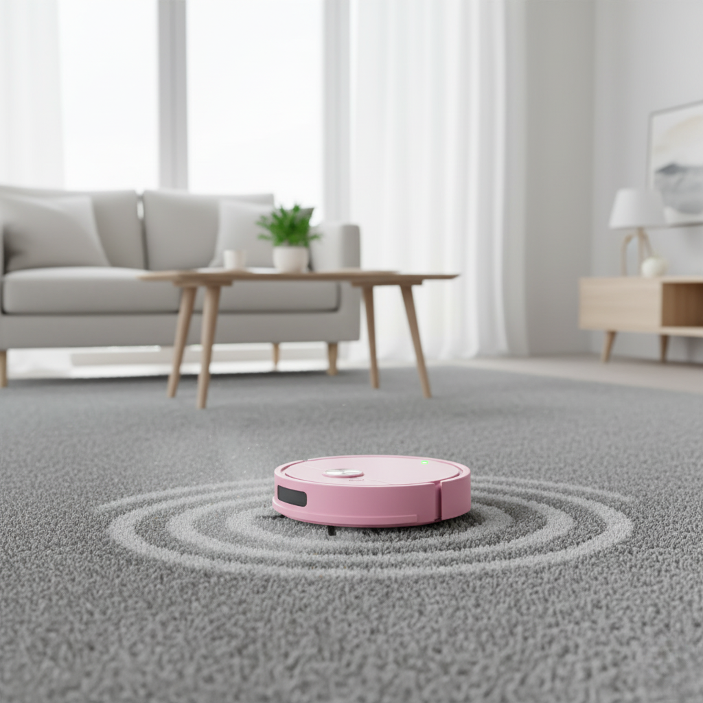 NOUVEAU RICHE Saugroboter mit Wischfunktion – 2-in-1 Staubsauger Roboter mit Wischfunktion für Hartböden, intelligente Navigation, 3 Farben Rosa