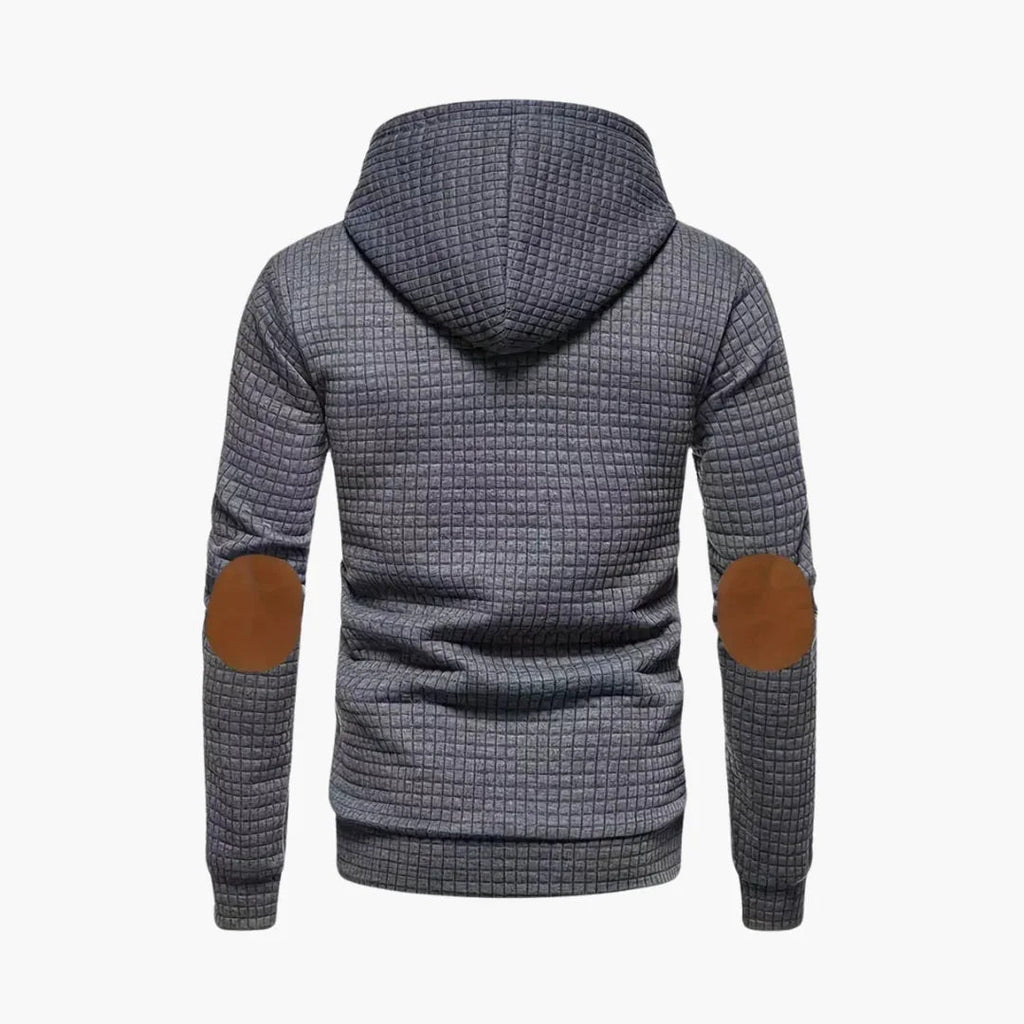 NOUVEAU RICHE Hoodie Karomuster Herren Lockerer Schnitt Kapuze Kordelzug