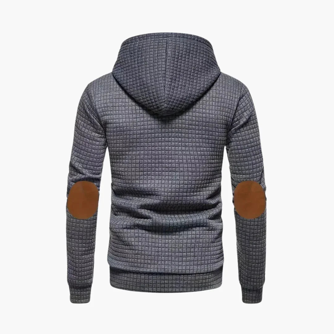 NOUVEAU RICHE Hoodie Karomuster Herren Lockerer Schnitt Kapuze Kordelzug