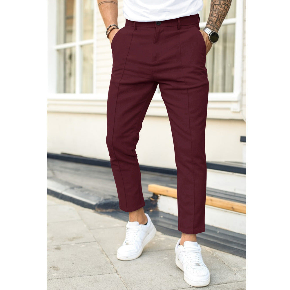 NOUVEAU RICHE Freizeithose Aus Weichem Material Dunkelblau Größe M Bequem Weinrot