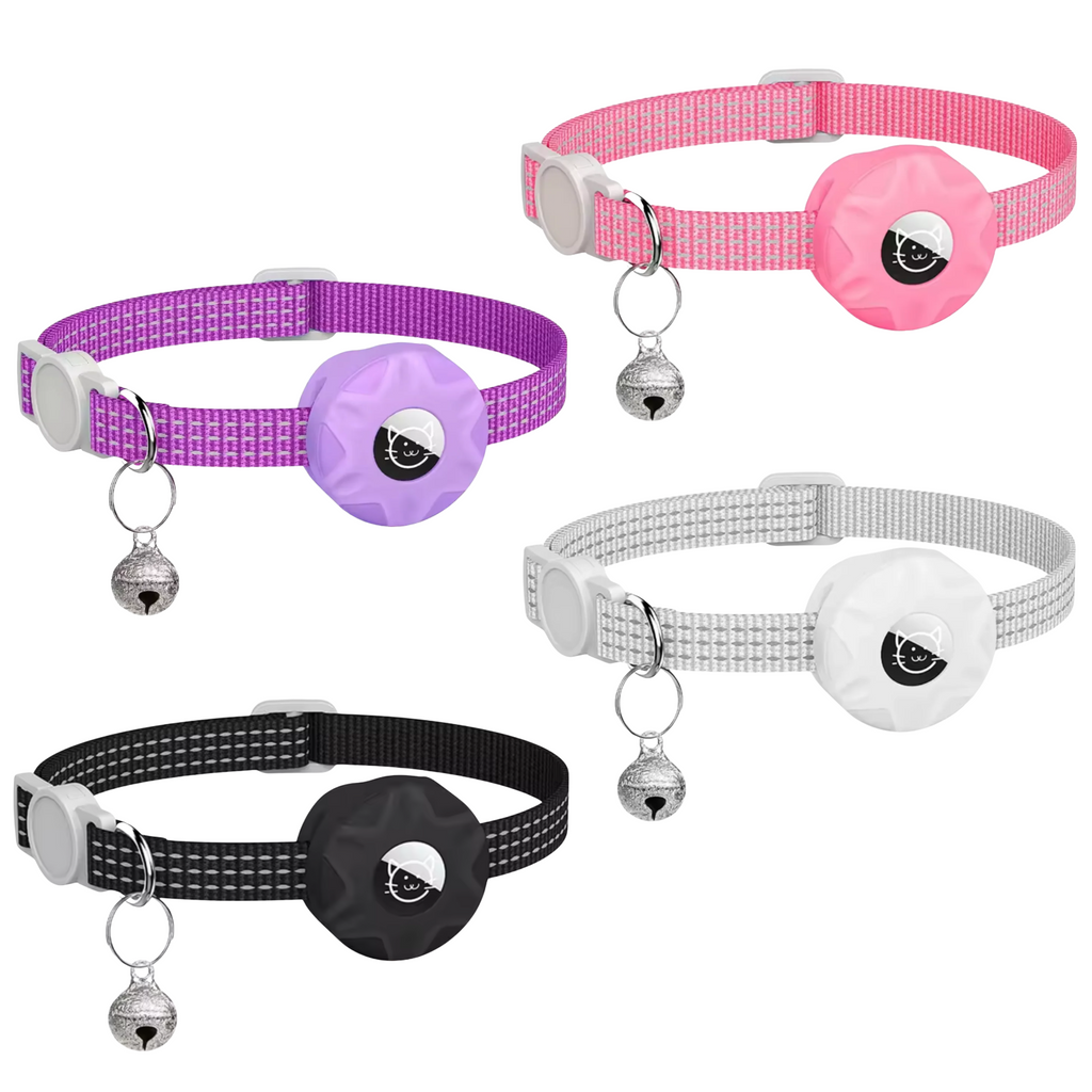 NOUVEAU RICHE Smart Tracker Halsband für Katzen und Hunde – Haustier-Tracker für Android, Google Find My Device, reflektierend