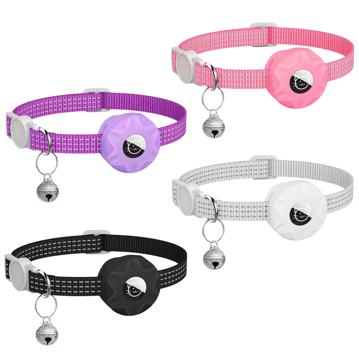 NOUVEAU RICHE Smart Tracker Halsband für Katzen und Hunde – Haustier-Tracker für Android, Google Find My Device, reflektierend