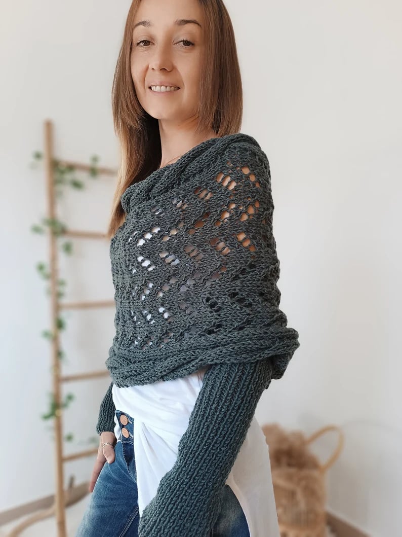 NOUVEAU RICHE Damen Strickschal Bequemer Stil Kuschelige Strickqualität