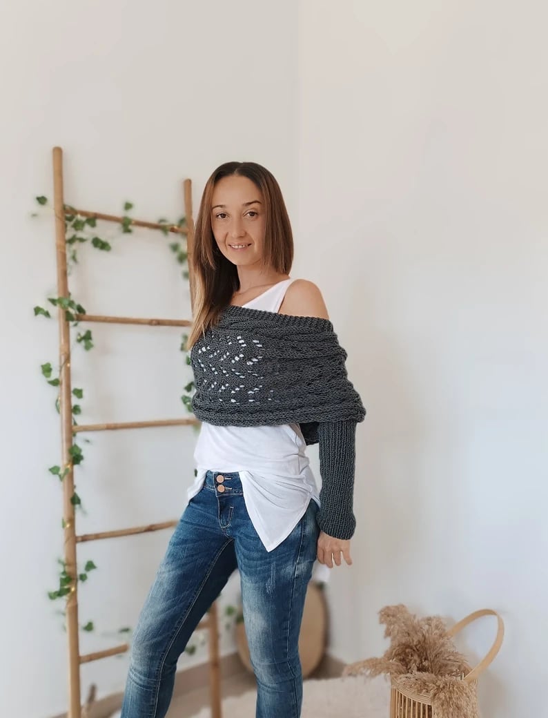 NOUVEAU RICHE Damen Strickschal Bequemer Stil Kuschelige Strickqualität
