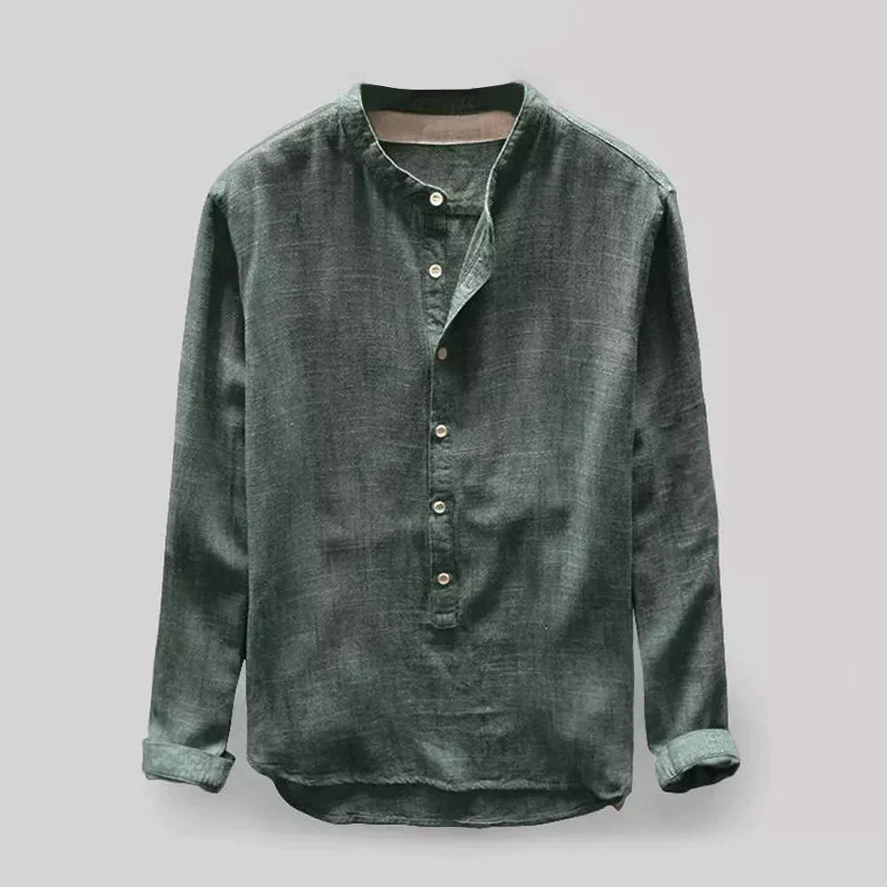 NOUVEAU RICHE Gavi - Klassische Oxford Herrenbluse Grün
