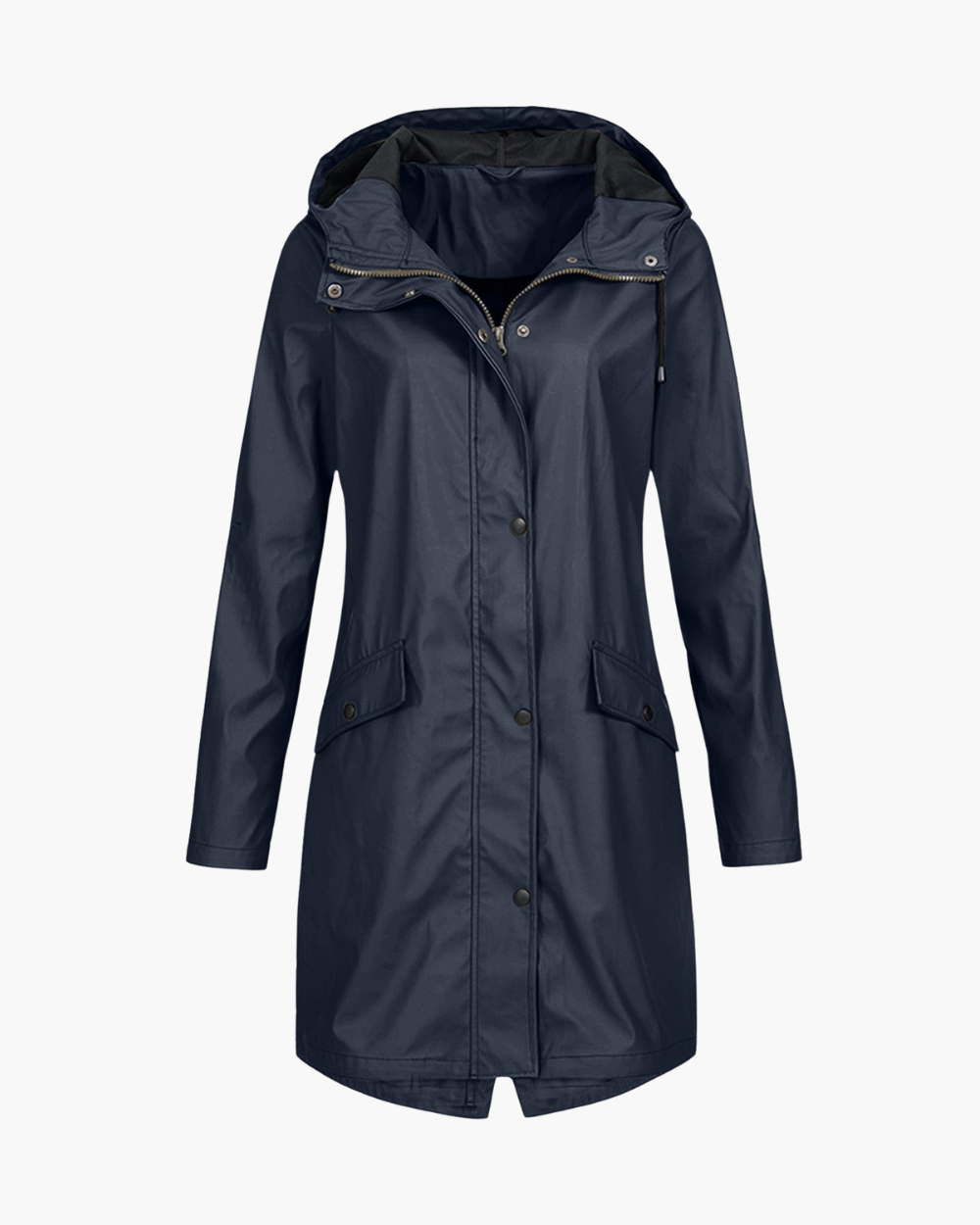 NOUVEAU RICHE Langer Regenmantel Parka mit wasserabweisender Beschichtung Dunkelblau