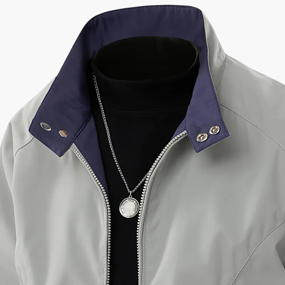 NOUVEAU RICHE Gefütterte Bomberjacke Herren Übergangsjacke Mit Fronttaschen