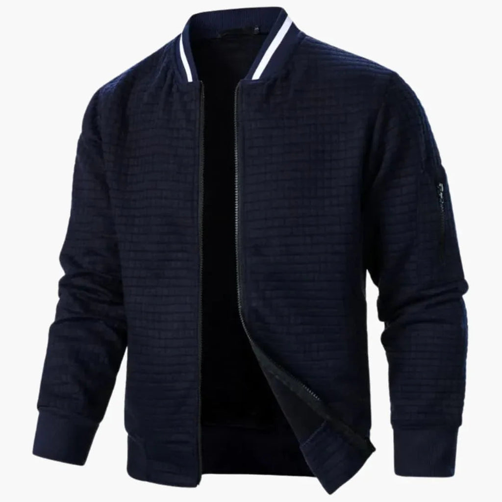 NOUVEAU RICHE Gepolsterte Herren Winterjacke Mit Wattierter Füllung Marineblau