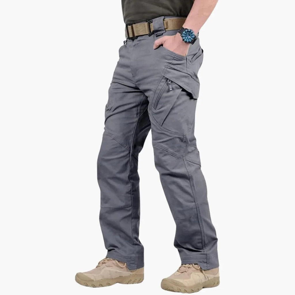 NOUVEAU RICHE Outdoorhose Herren Mit Strukturierte Oberfläche Verstellbar Grau
