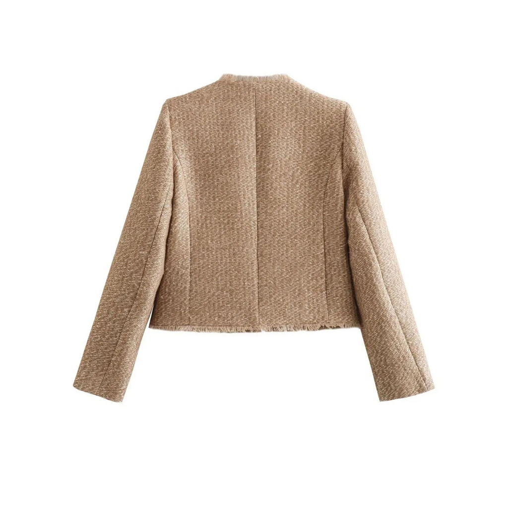 NOUVEAU RICHE Damen Knopf Daunen Langarm Jacke Kurz Sanft Fütterung