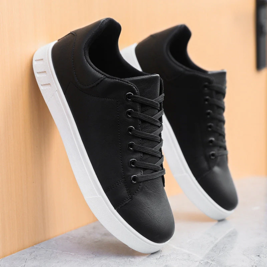 NOUVEAU RICHE Herren Leder-Sneaker Stylische Komfort Poliertes Finish