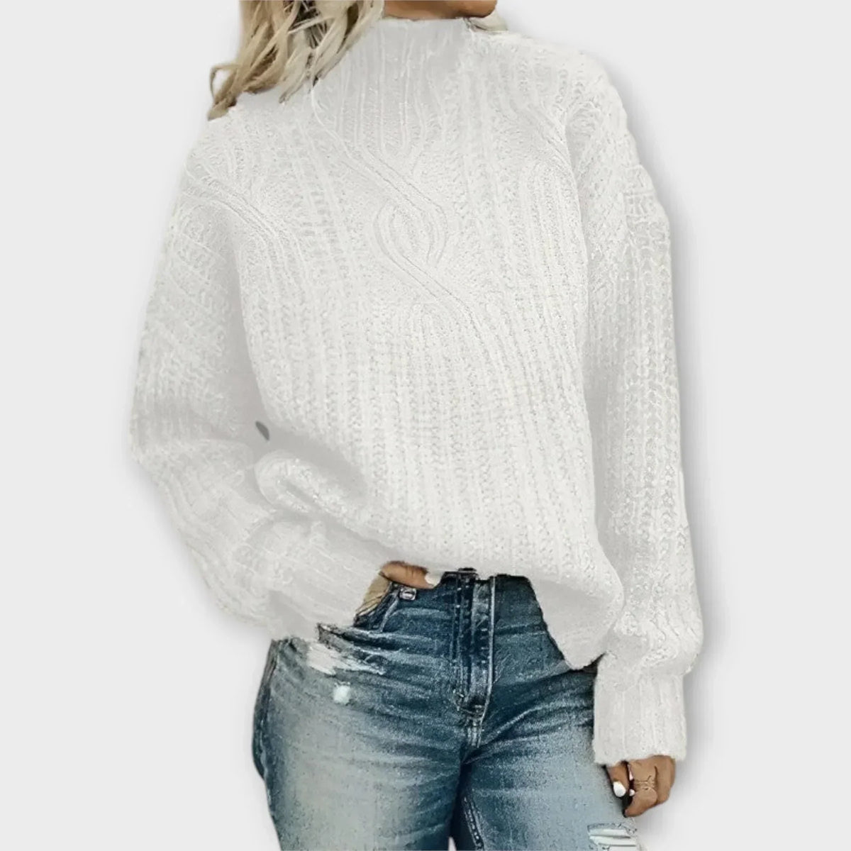 Parsha | Damen Pullover | Strukturiertes Zopfmuster mit Rippbesatz