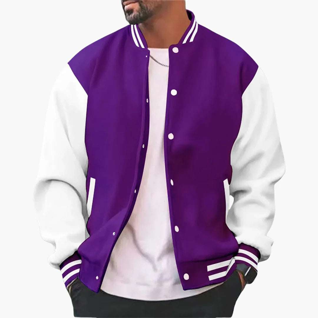 NOUVEAU RICHE Bomberjacke Herren Übergangsjacke Für Frühling Und Sommer Lila