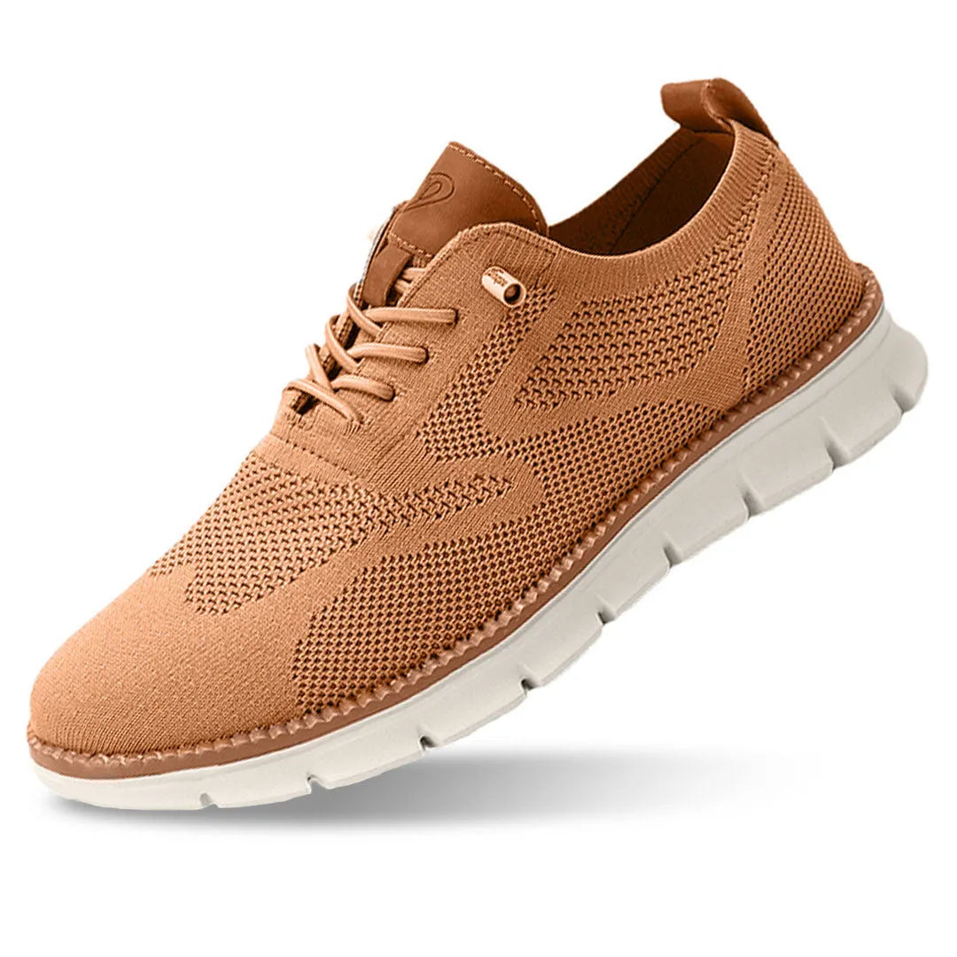 NOUVEAU RICHE Sneaker Herren Atmungsaktiv Leicht Alltagsbegleiter Komfort Karamell