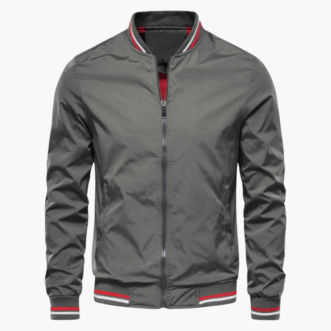 NOUVEAU RICHE Herrenjacke Schlichte Alltagsjacke Mit Klarem Schnitt Grau