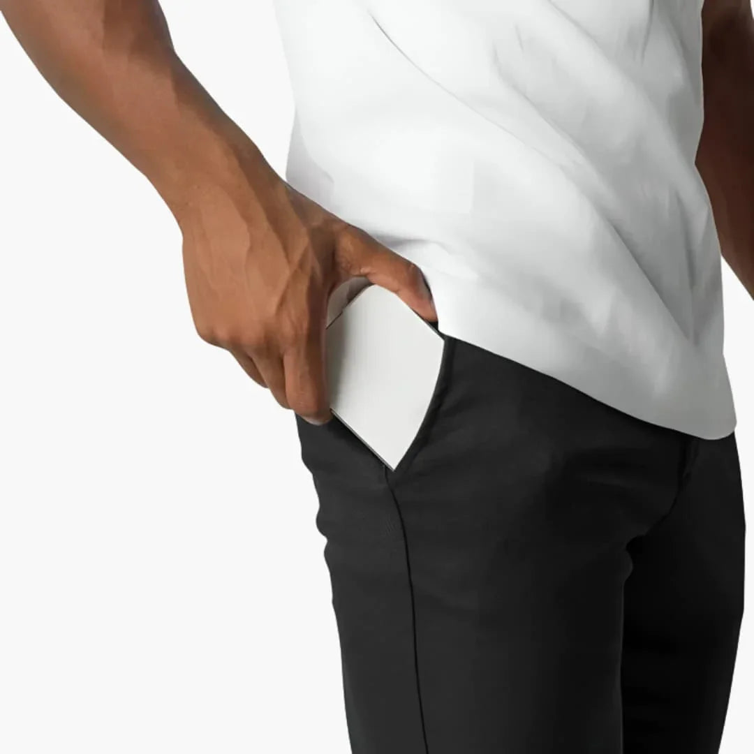 NOUVEAU RICHE Chinohose Elastisch Herren Mit Bund Gerade Beinform