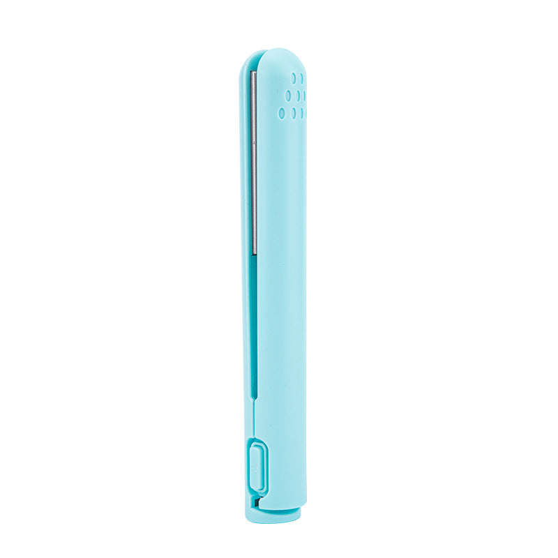 NOUVEAU RICHE Mini Lockenstab und Glätteisen – 2-in-1 Reise-Glätteisen & Lockenstab, Keramikbeschichtung, Schnelles Aufheizen – Lina Blau