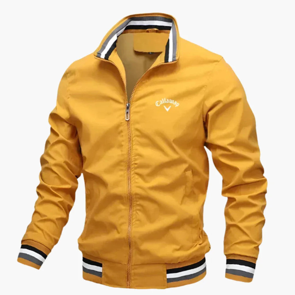 NOUVEAU RICHE Übergangsjacke Herren Gefütterte Layerlook Lockere Passform Gelb
