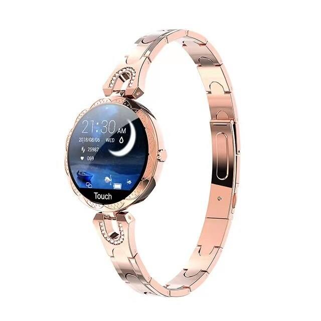 NOUVEAU RICHE Wasserdichte Smartwatch Stilvolle Funktionsuhr Aktivsport Gold