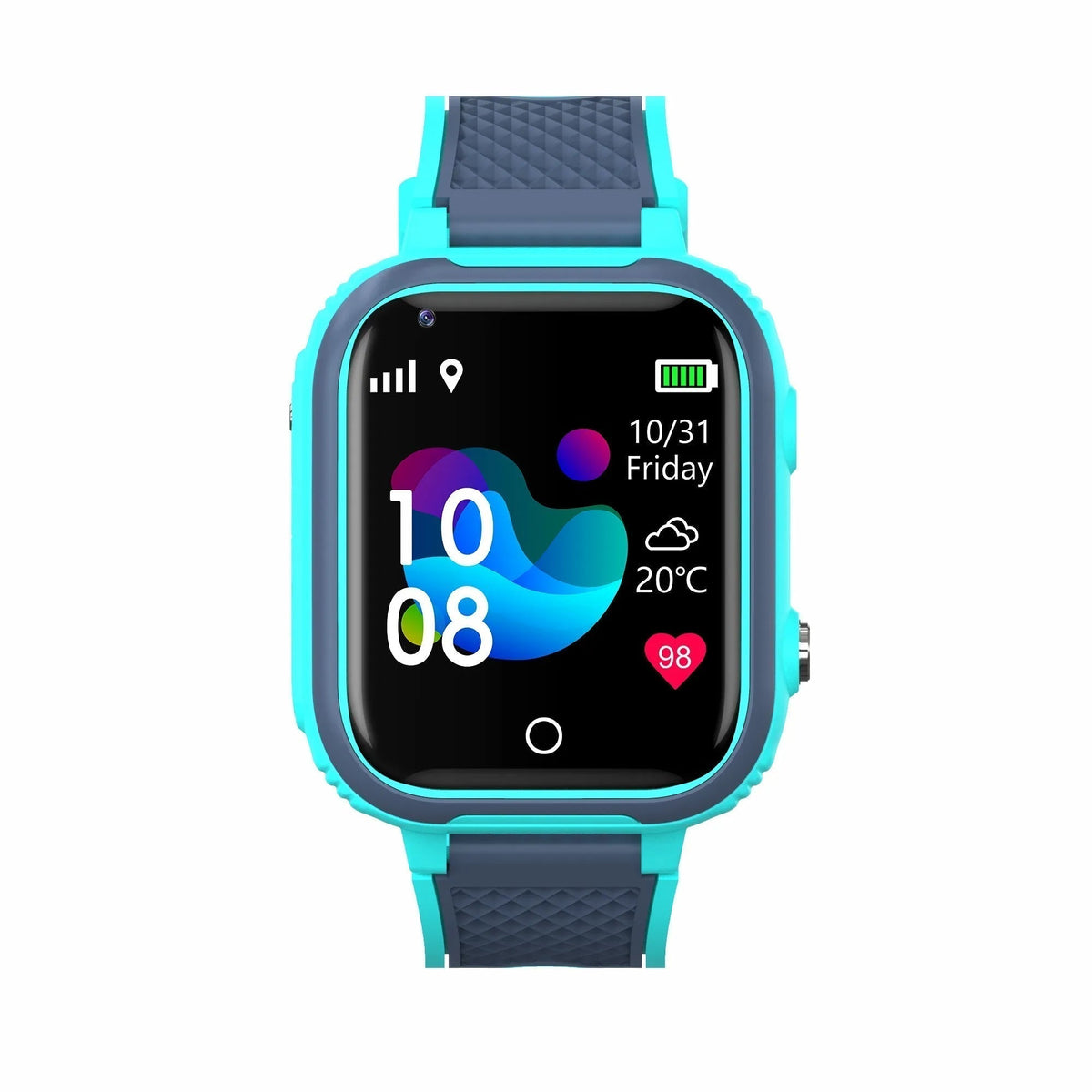 NOUVEAU RICHE 4G Smartwatch für Kinder mit GPS Tracker & Telefonfunktion - Wasserdichte Kinderuhr mit SOS-Notruftaste, Kamera & Videoanruf