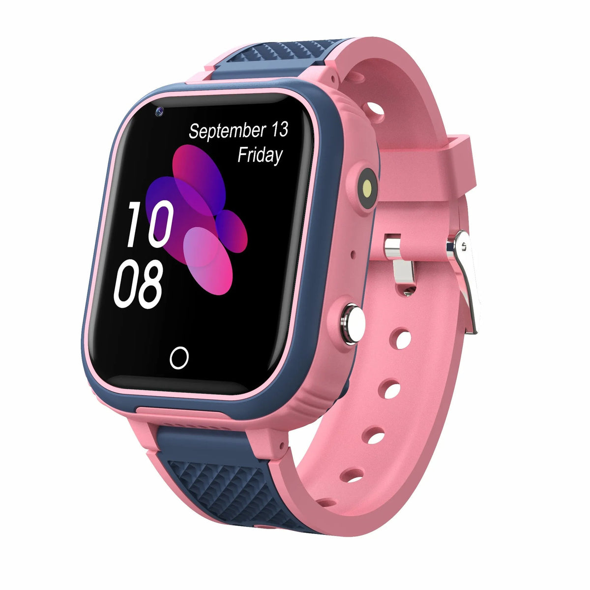 NOUVEAU RICHE 4G Smartwatch für Kinder mit GPS Tracker & Telefonfunktion - Wasserdichte Kinderuhr mit SOS-Notruftaste, Kamera & Videoanruf Pink